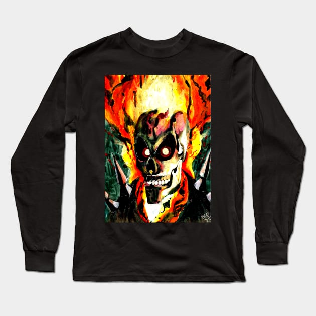 Ghost Rider Long Sleeve T-Shirt by Mikekimart